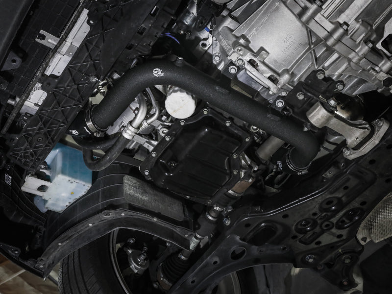 aFe BladeRunner 2-1/4 IN Aluminum Hot Charge Pipe Black 17-20 Hyundai Elantra GT L4-1.6L (t)-thumbmail-2