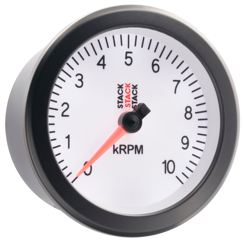 Autometer Stack Sport 88mm 0-10K RPM Tachometer - White-thumbmail-2