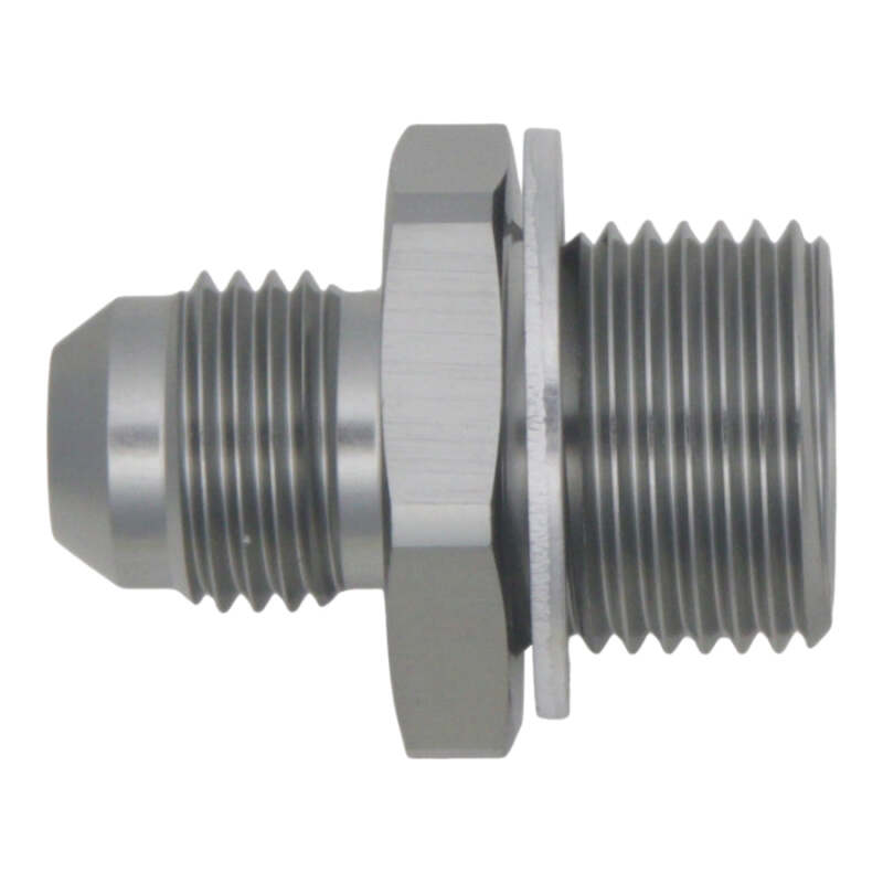 DeatschWerks 6AN Male Flare to M18 X 1.5 Male Metric Adapter (Incl Crush Washer) - Titanium-thumbmail-1