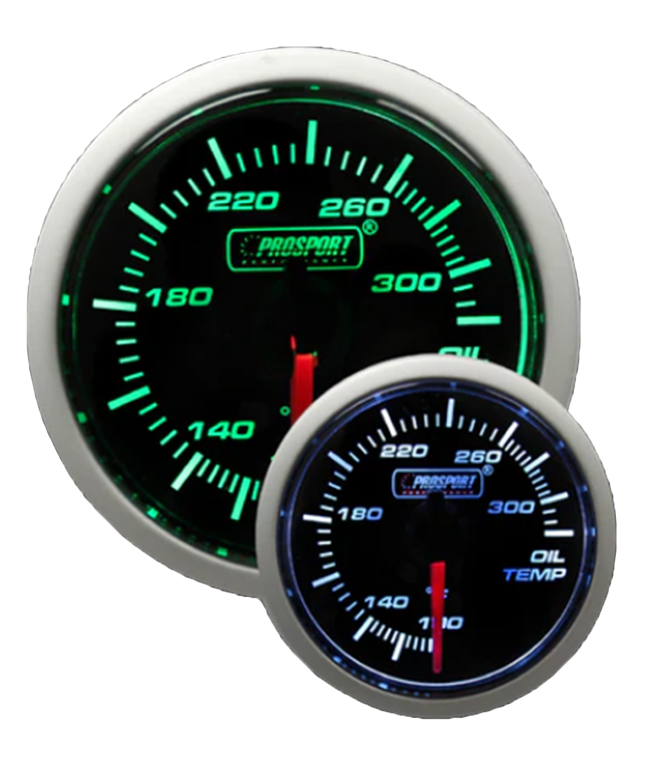 Green/White Oil Temperature Gauge-thumbmail-1