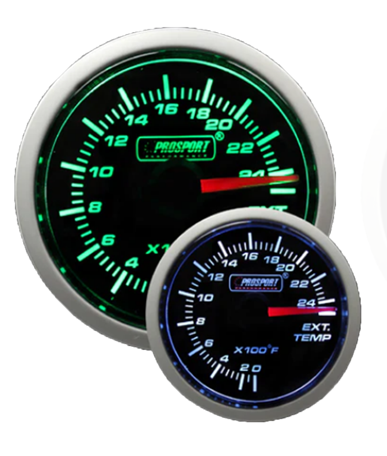 2-1/16" Green/White Exhaust Gas Temperature Gauge-thumbmail-1