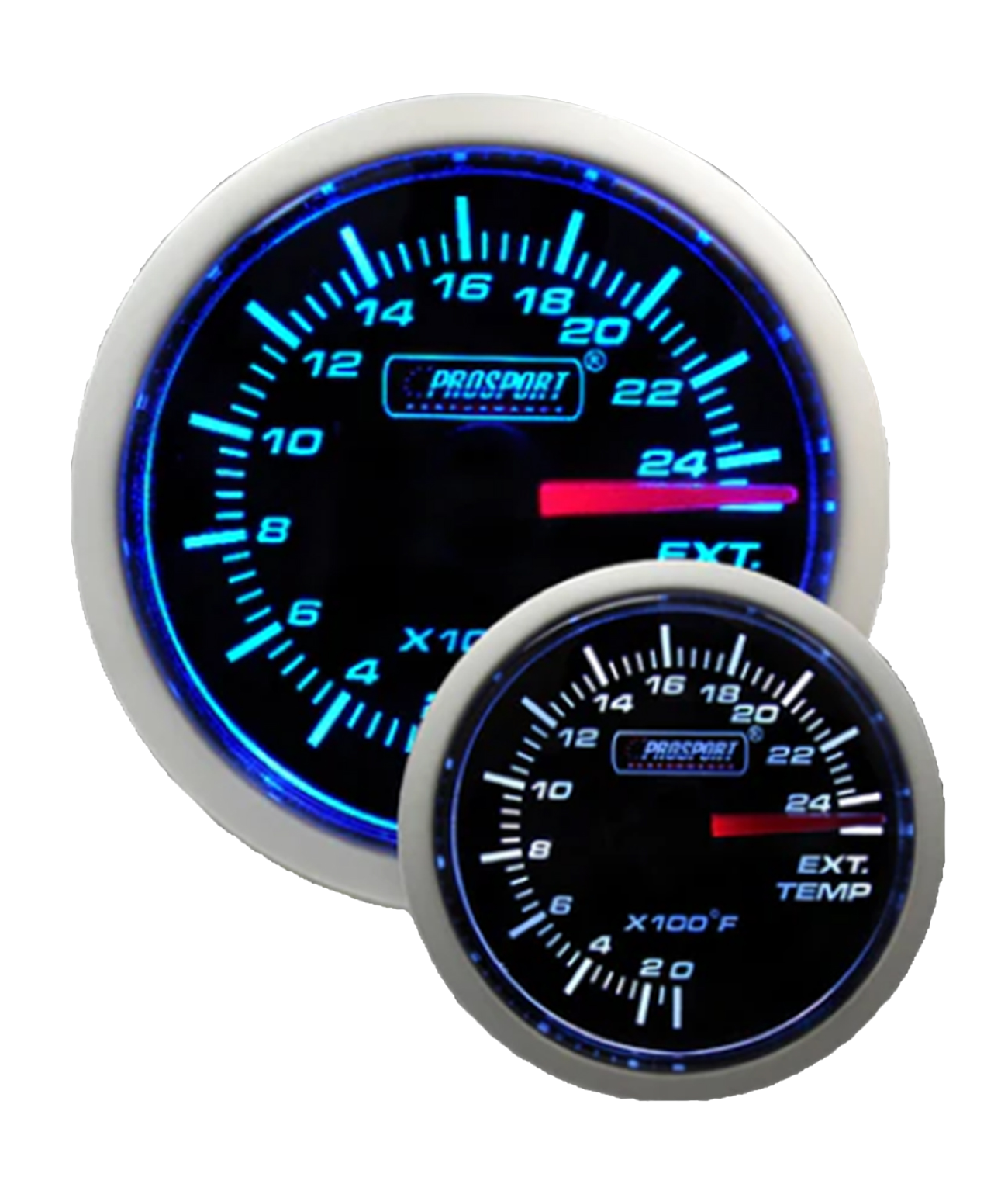 2-1/16" Blue/White Exhaust Gas Temperature Gauge-thumbmail-1