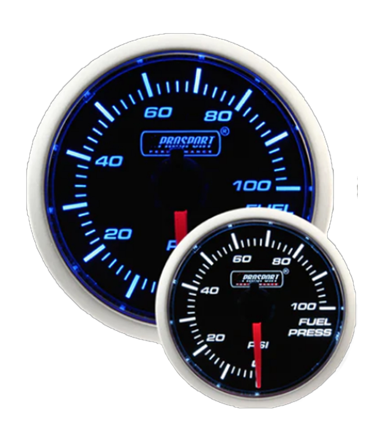 2-1/16" Blue/White Fuel Pressure-thumbmail-1