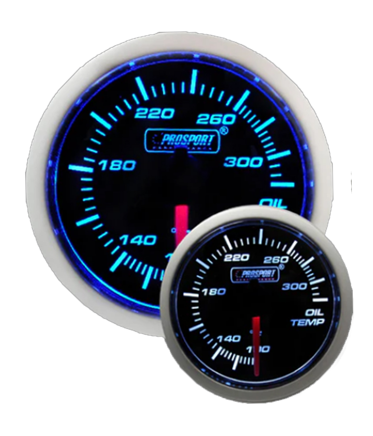2-1/16" Blue/White Electrical Oil Temperature Gauge-thumbmail-1
