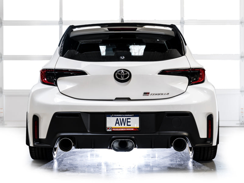 AWE 23-24 Toyota GR Corolla Touring Edition Catback Exhaust - Chrome Silver Tips-thumbmail-2