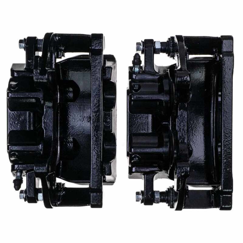 Power Stop 2014 Chrysler 200 Front Black Caliper - Pair w/Bracket-thumbmail-2