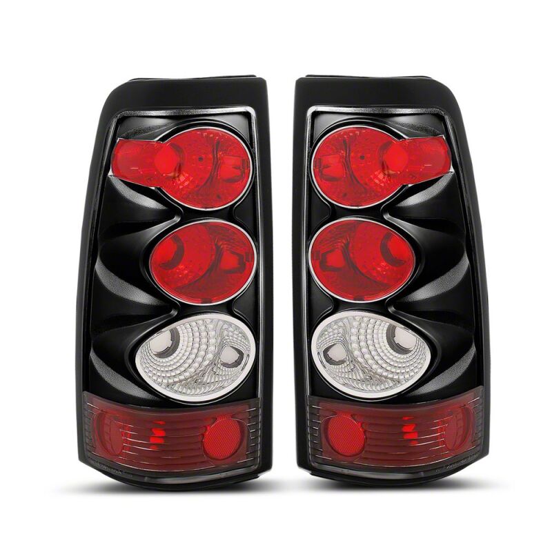 Raxiom 03-06 Chevrolet Silverado 1500 Fleetside Axial Series Tail Lights- Black- Clear Lens-thumbmail-1