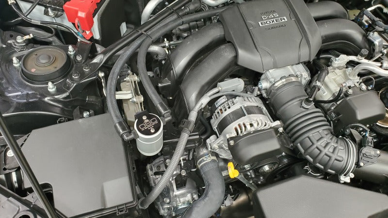 J&L 22-23 Subaru BRZ/GR86 2.4L Passenger Side Oil Separator 3.0 - Clear Anodized-thumbmail-2