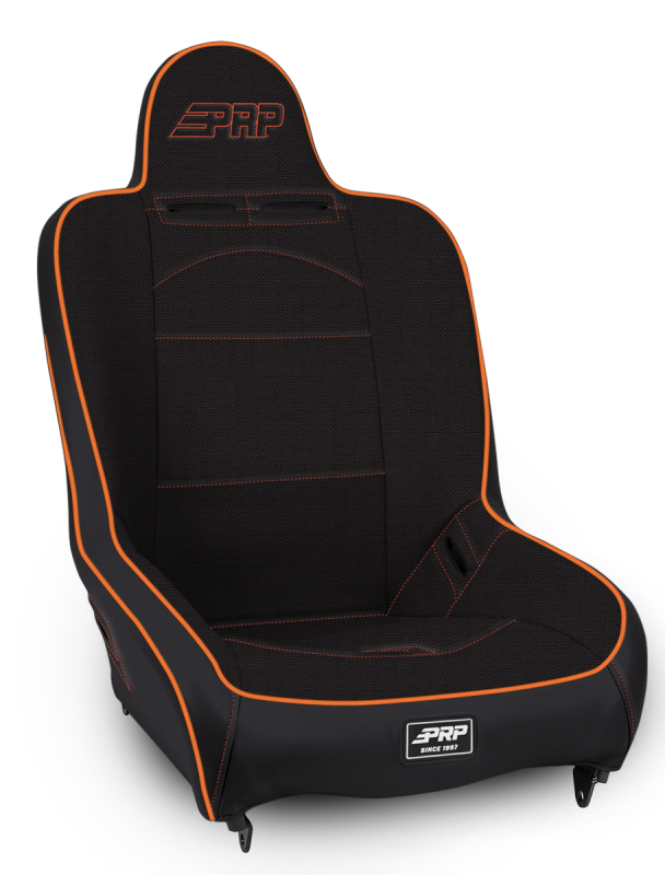 PRP Premier High Back Suspension Seat- Black/Orange Tweed-thumbmail-1