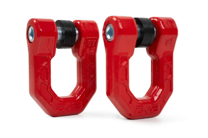 DV8 Offroad Elite Series D-Ring Shackles - Pair (Red)-thumbmail-2