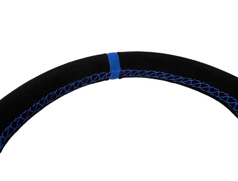 PRP Suede D-Shape Steering Wheel - Blue-thumbmail-3