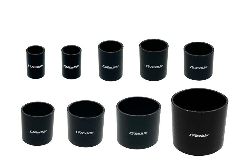 GReddy 70mm x 70mm Silicone Straight Hose - Black-thumbmail-2