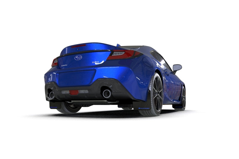 Rally Armor 2022+ Subaru BRZ / 2022+ Toyota GR86 Black UR Mud Flap w/ Blue Logo-thumbmail-1