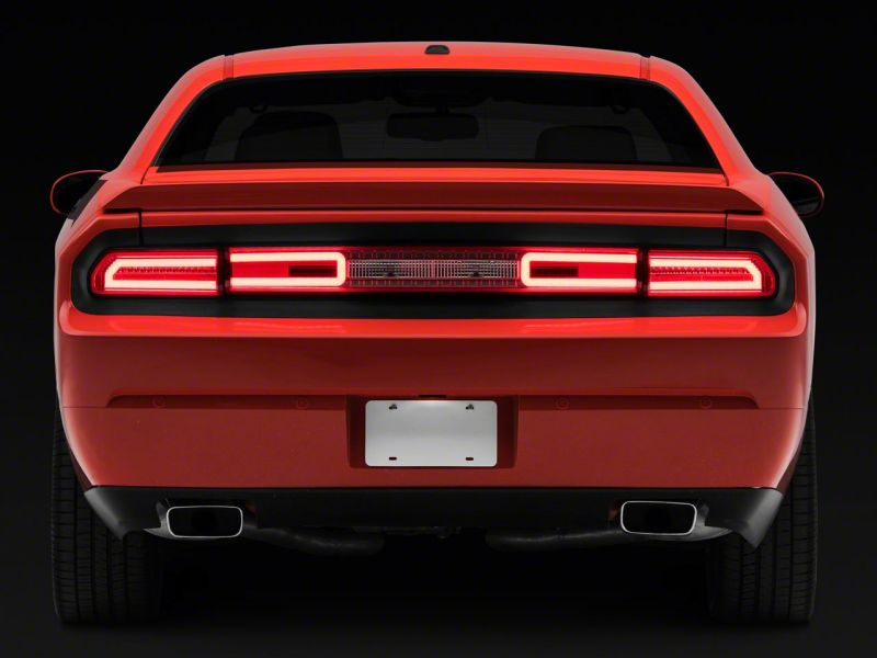 Raxiom 08-14 Dodge Challenger LED Tail Lights- Chrome Housing - Red/Clear Lens-thumbmail-2