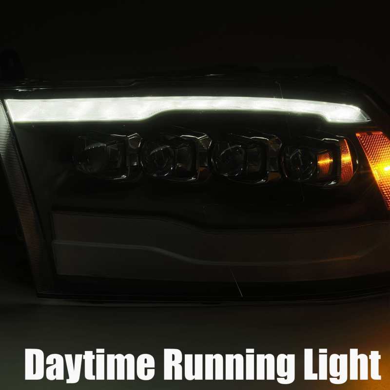 AlphaRex 09-18 Dodge Ram 1500HD NOVA LED Projector Headlights Plank Style Design Chrome w/DRL-thumbmail-4