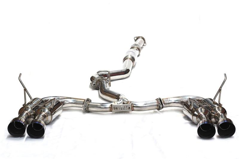 Invidia 2015+ Subaru WRX / STI Gemini/R400 Single Layer Quad Stainless Steel Tip Cat-Back Exhaust-thumbmail-1