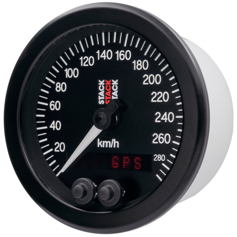 Autometer Stack Instruments 88mm 0-290 KM/H GPS Speedometer - Black-thumbmail-2