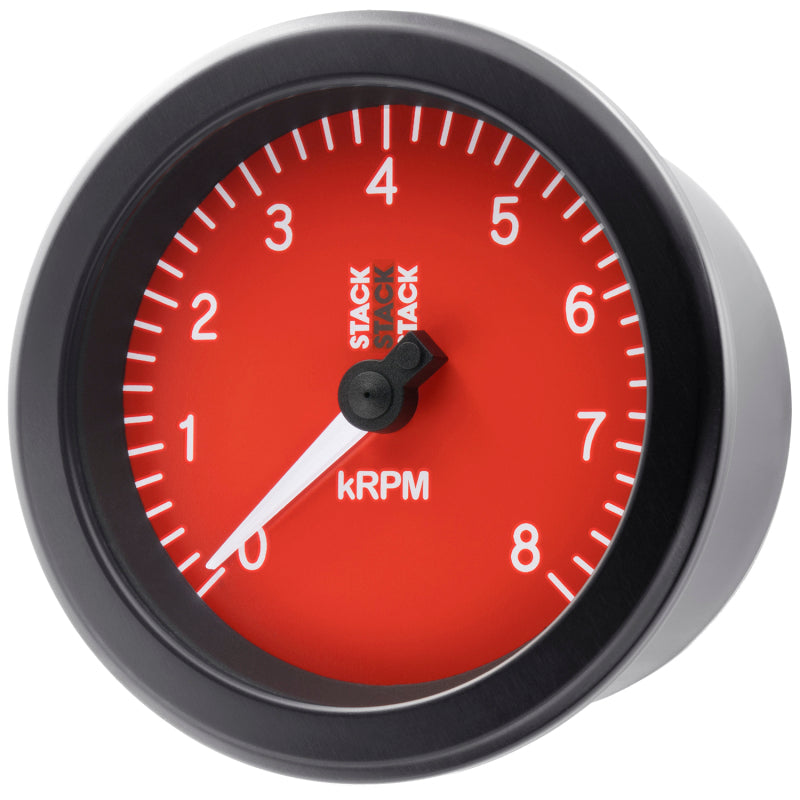 Autometer Stack Sport 88mm 0-8K RPM Tachometer - Red-thumbmail-2