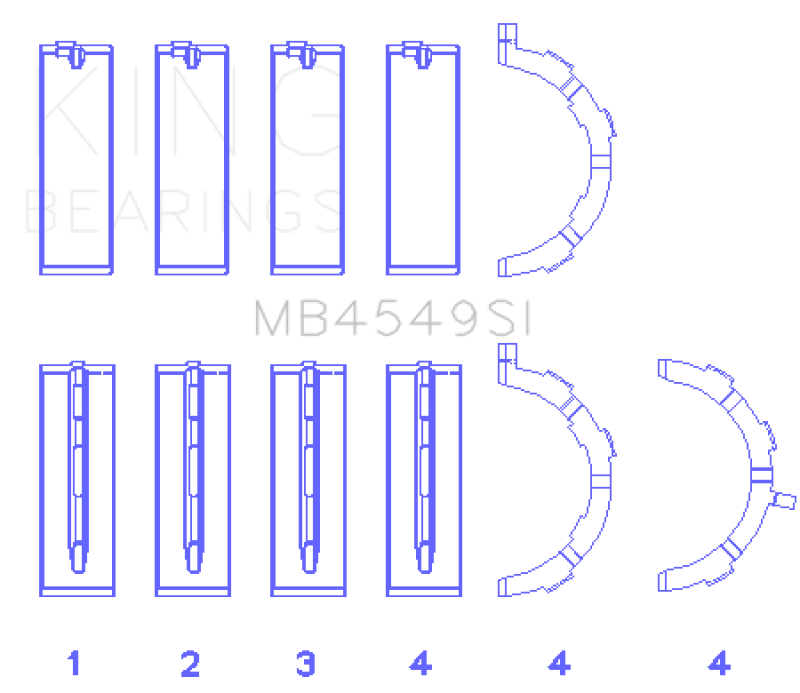 King Engine Bearings Ford Ecoboost 3.5L V6 (Size +0.75mm) Main Bearing Set-thumbmail-1