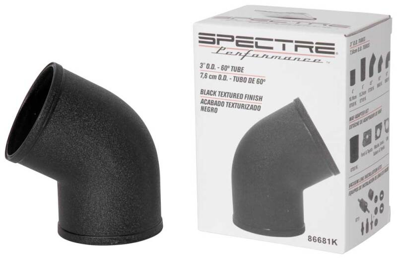 Spectre Tube Intake 3in od 60 Degree - Black-thumbmail-3