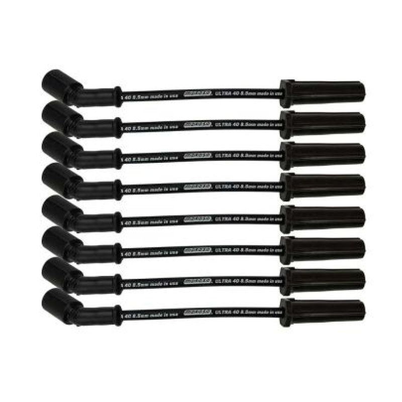 Moroso GM LS/LT 8.5mm Ultra 40 9.75 in Long Wire Set w/o Alum Heatshield - Black-thumbmail-1