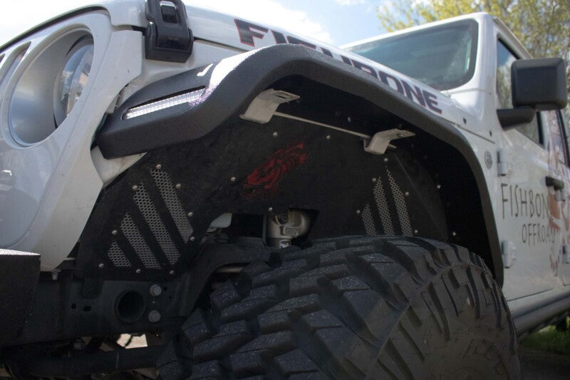 Fishbone Offroad 2018+ Jeep Wrangler JL/JLU/2020+ Gladiator JT  Alum Front Fender Flares  - Black-thumbmail-4