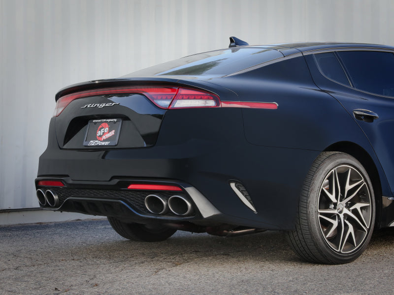 aFe Gemini XV 3in to Dual 2-1/2in 304 SS Cat-Back Exhaust w/ Cut-Out 18-21 Kia Stinger L4-2.0L (t)-thumbmail-2