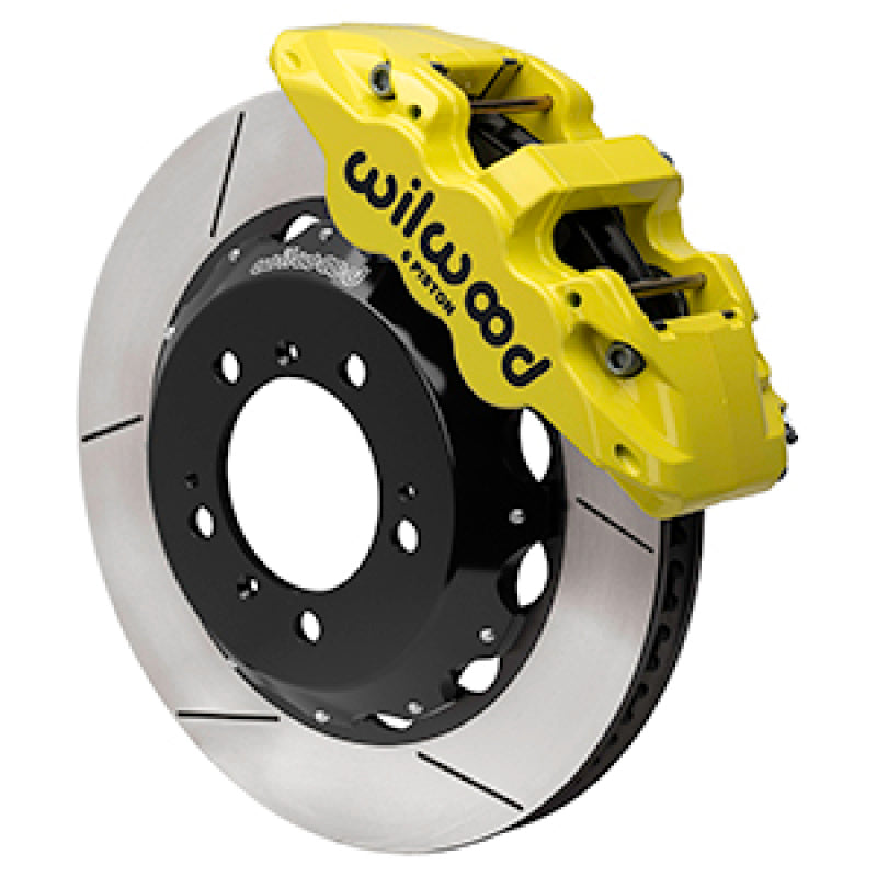 Wilwood 99-12 Porsche 911(996/997) Aero6 Front Brake Kit Slotted 14.00in Rotor W/Lines - Yellow-thumbmail-1