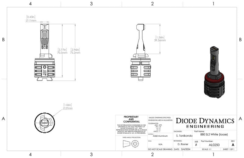 Diode Dynamics 880/881 Yellow SL2 LED Bulbs (pair)-thumbmail-4