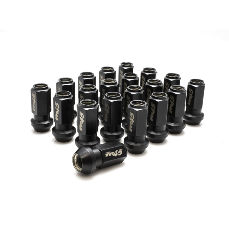 Wheel Mate Muteki TR45 Open End Lug Nuts - Black Chrome - 12x1.50 - 45mm-thumbmail-1