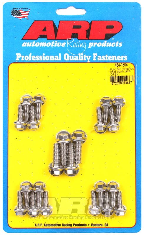 ARP Ford 351 w/ Factory Hold Down Rails Oil Pan Bolt Kit-thumbmail-1