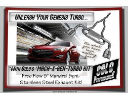 Solo Performance 2010- 2014 Genesis Coupe Turbo 4-CYL Cat Back Exhaust Kit (994920-SL)-thumbmail-1
