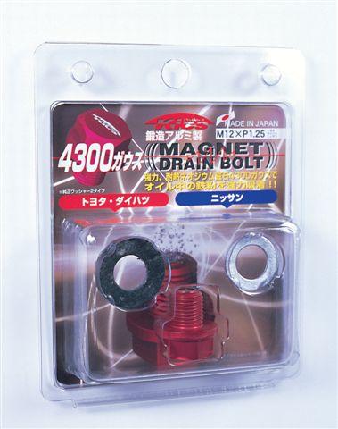 Project Kics Toyota/Daihatsu/Nissan Red Magnetic Drain Bolt - M12X1.25-thumbmail-1