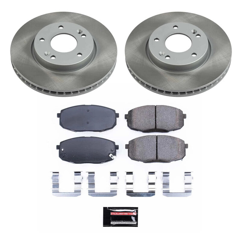 Power Stop 10-13 Kia Forte Koup Front Semi-Coated Rotor Kit-thumbmail-1
