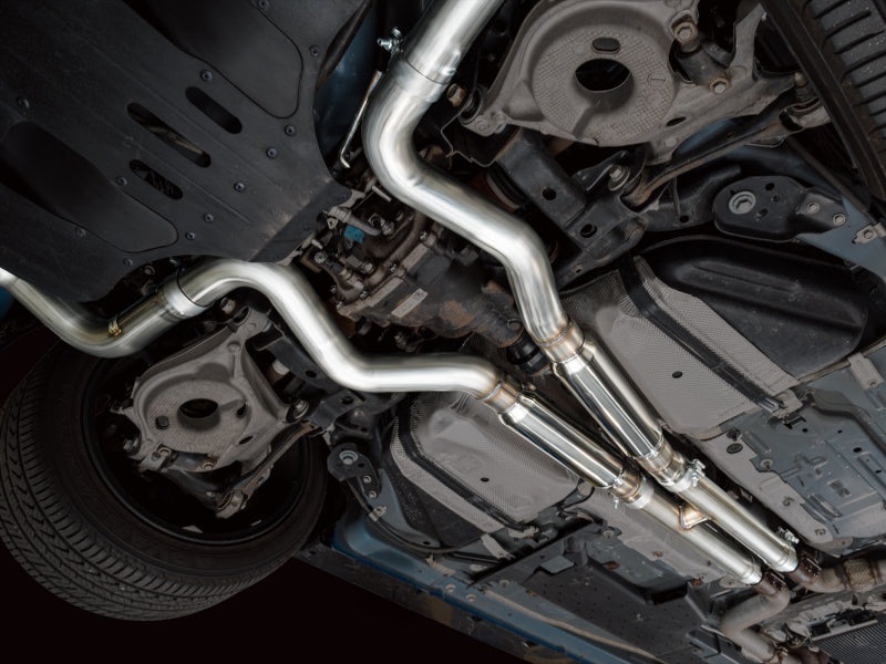 AWE Tuning 21-23 Ford Mustang Mach 1 SwitchPath Cat Back Exhaust w/ Quad Chrome Silver Tips-thumbmail-2