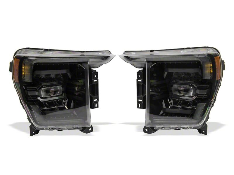 Raxiom 21-23 Ford F-150 CXR Series LED Headlights/White DRL- Black - Clear Lens-thumbmail-1