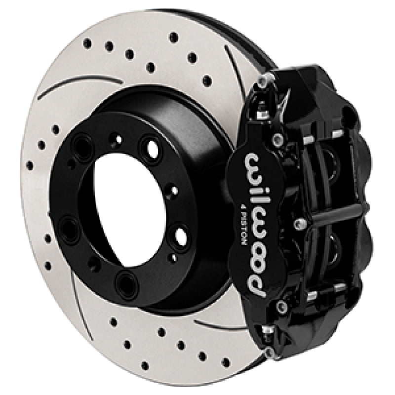 Wilwood 99-12 Porsche 911 (996/997) Superlite 4R Rear Brake Kit Drilled 14.00in Rotor w/Lines - Blk-thumbmail-1