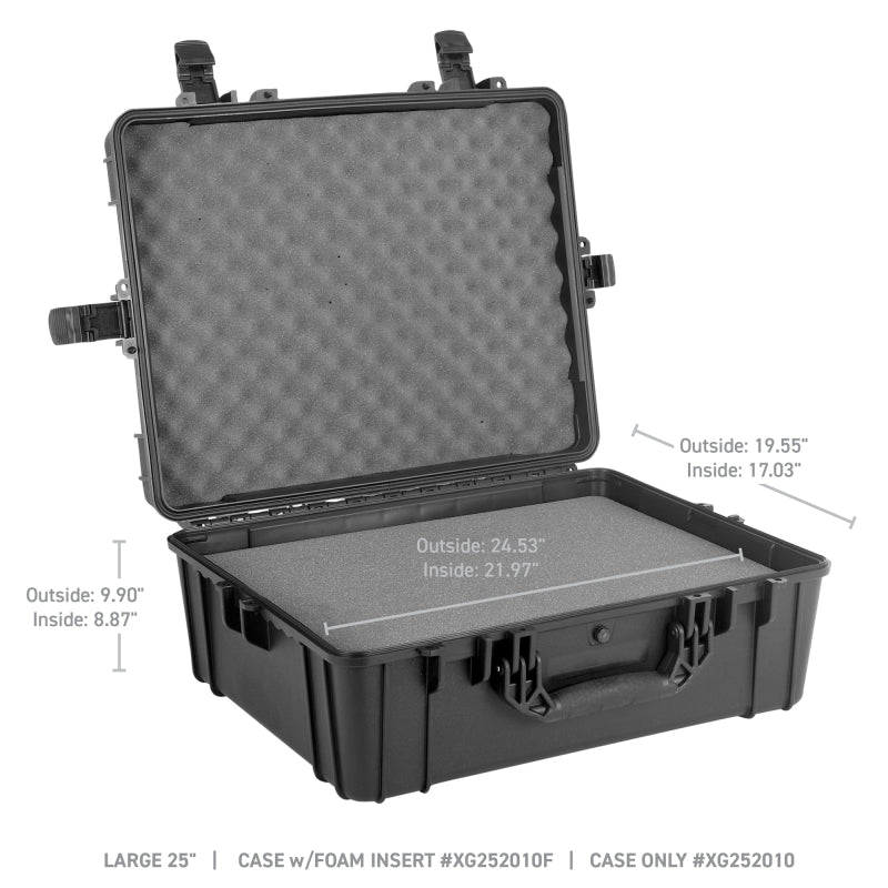 Go Rhino XVenture Gear Hard Case w/Foam - Large 25in. / Lockable / IP67 - Tex. Black-thumbmail-2