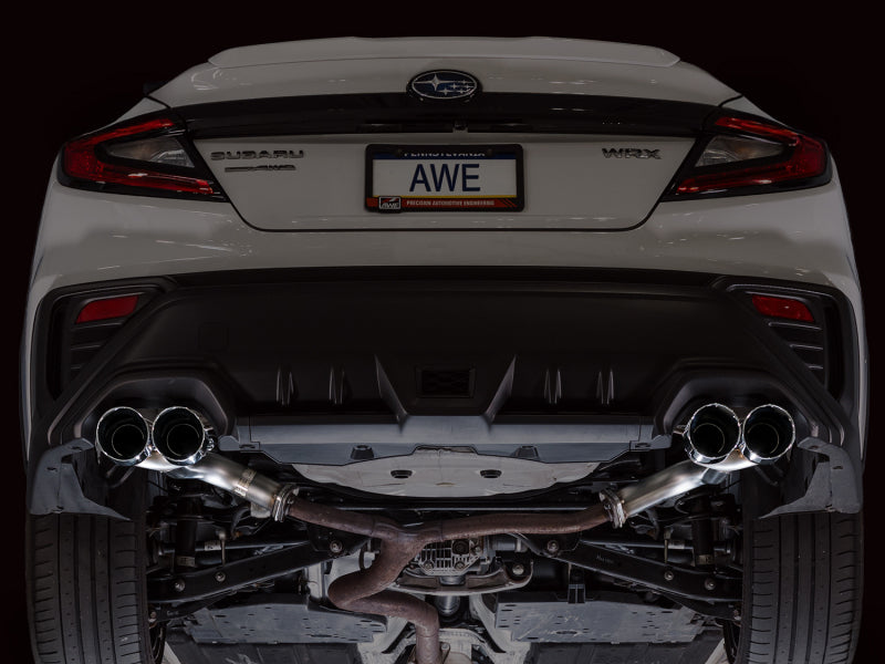 AWE Tuning 22-25 Subaru VB WRX Track Edition Axleback Exhaust - Chrome Silver Tips-thumbmail-3