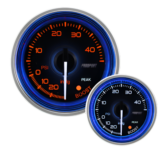 2-1/16" Crystal Series Blue/White Electric Boost gauge-thumbmail-1