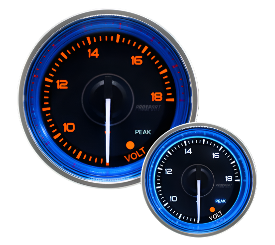 2-1/16" Crystal Blue Electrical Volt Gauge-thumbmail-1