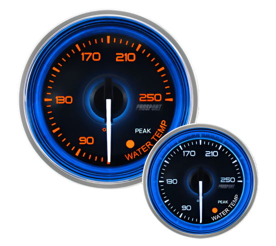 2-1/16" Crystal Blue/White Water Temperature Gauge-thumbmail-1