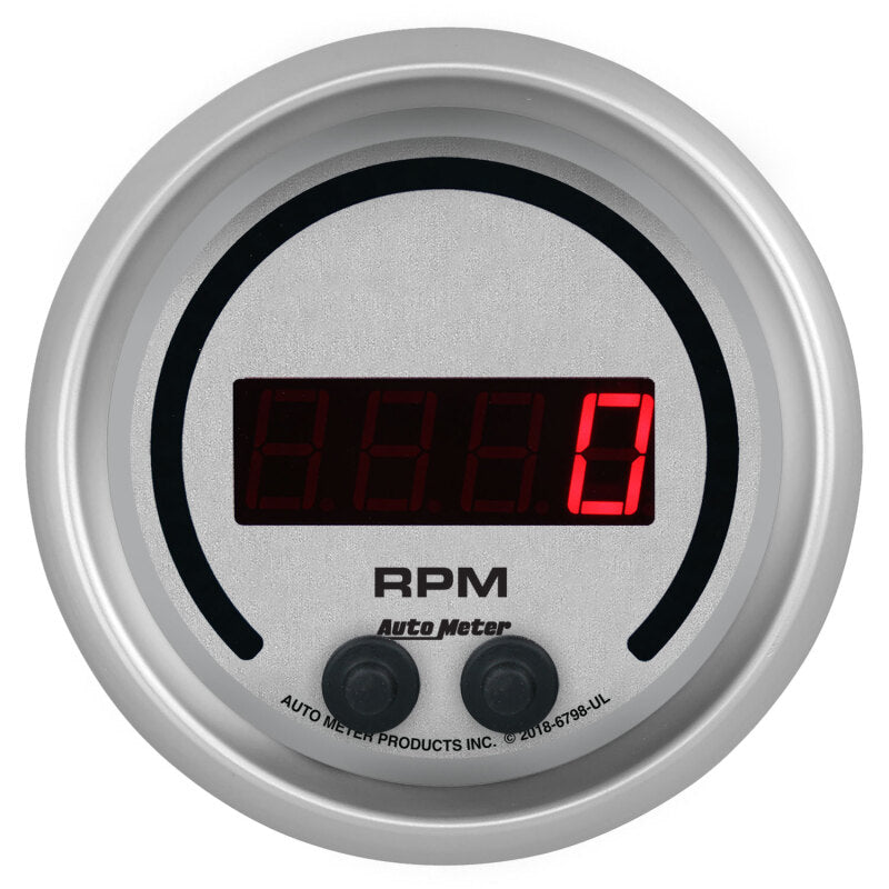 Autometer 85.7mm Silver 0-16K RPM Tachometer Ultra-Lite Elite Digital Gauge-thumbmail-1