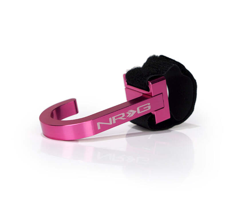 NRG Steering Wheel Hook CNC Aluminum w/ Laser Logo - Pink-thumbmail-2