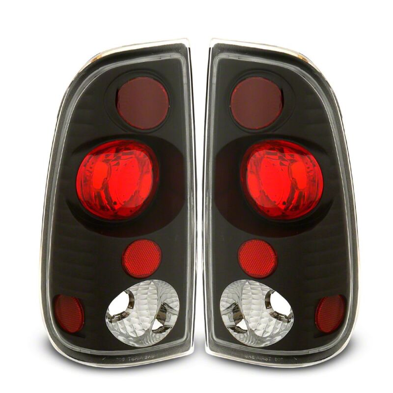 Raxiom 97-03 Ford F-150 Styleside Axial Series Version 2 Tail Lights- Black - Red/Clear Lens-thumbmail-1