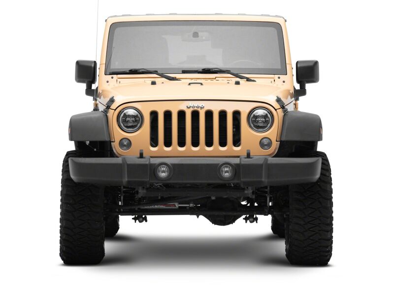 Raxiom 07-18 Jeep Warngler Axial Series 7-Inch LED Headlights w DRL/ Black Housing - Clear Lens-thumbmail-3