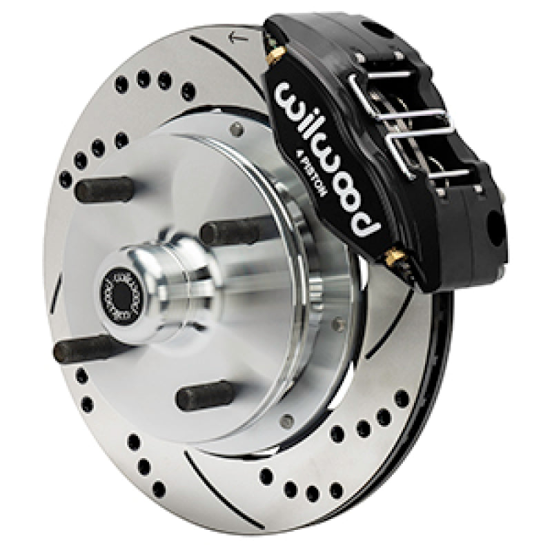 Wilwood 70-72 Porsche 914 Front Powerlite Brake Kit Drilled & Slotted - Black-thumbmail-1