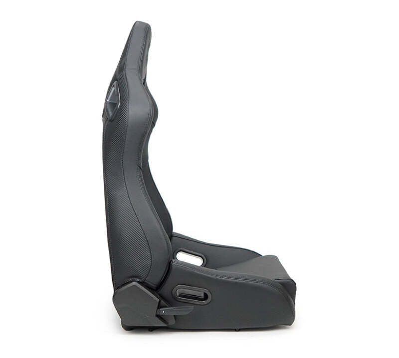 NRG Omega Reclinable Racing Seat (Pair) Black with Black Carbon Vinyl Back-thumbmail-5