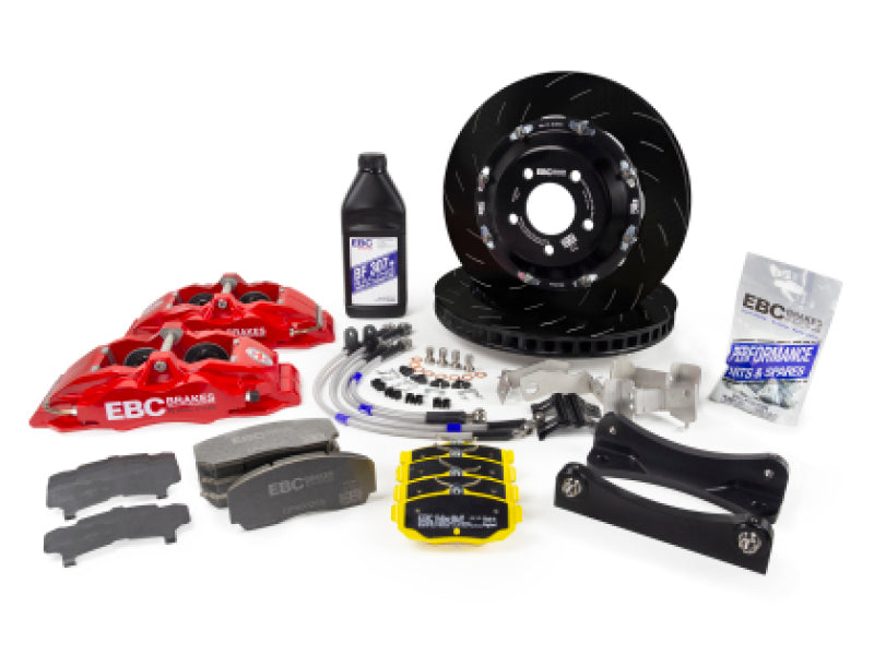 EBC Racing 89-02 Nissan Silvia (S15) 2.0L Red Apollo-6 Calipers 355mm Rotors Front Big Brake Kit-thumbmail-1