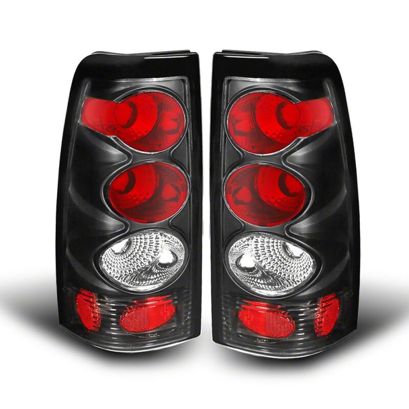 Raxiom 99-02 Chevrolet Silverado 1500 Fleetside Axial Series Tail Lights- Black- Smoked Lens-thumbmail-1